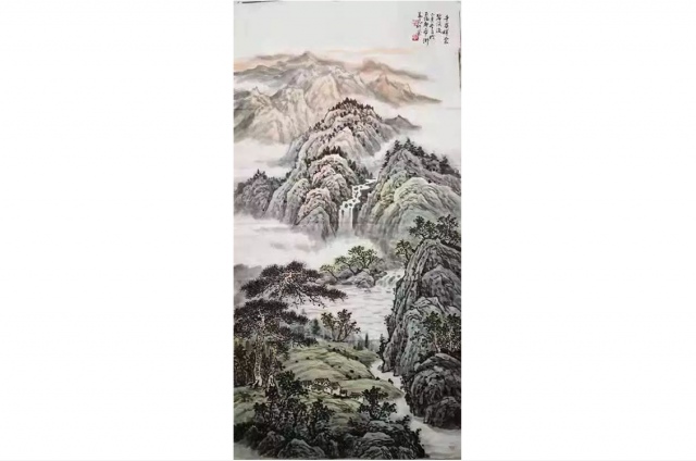 画家姜光明国画山水画花鸟画作品