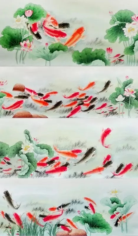 众鱼戏水-百鱼图