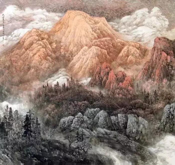 师恩钊的山水画不仅可以"为祖国山河立传",而且可以"为世界名山写真"