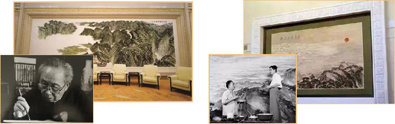大型瓷板画《革命摇篮井冈山》作品与《江山如此多娇》同时入驻人民大会堂
