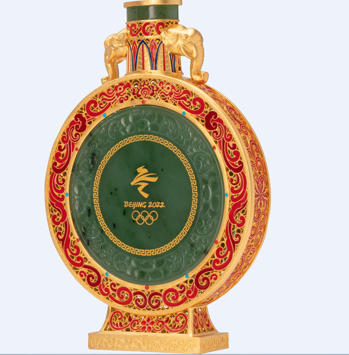 2022冬奥会金镶玉瓶图片